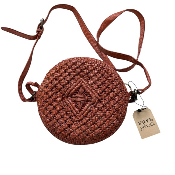 FRYE AND CO. Handbags - Women's Orange Woven Crossbody Bag